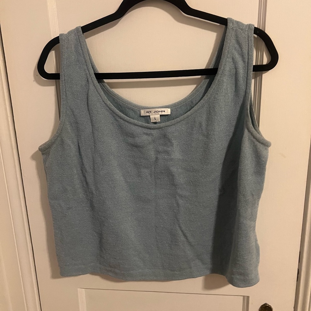 St. John Light Blue Tank Top
